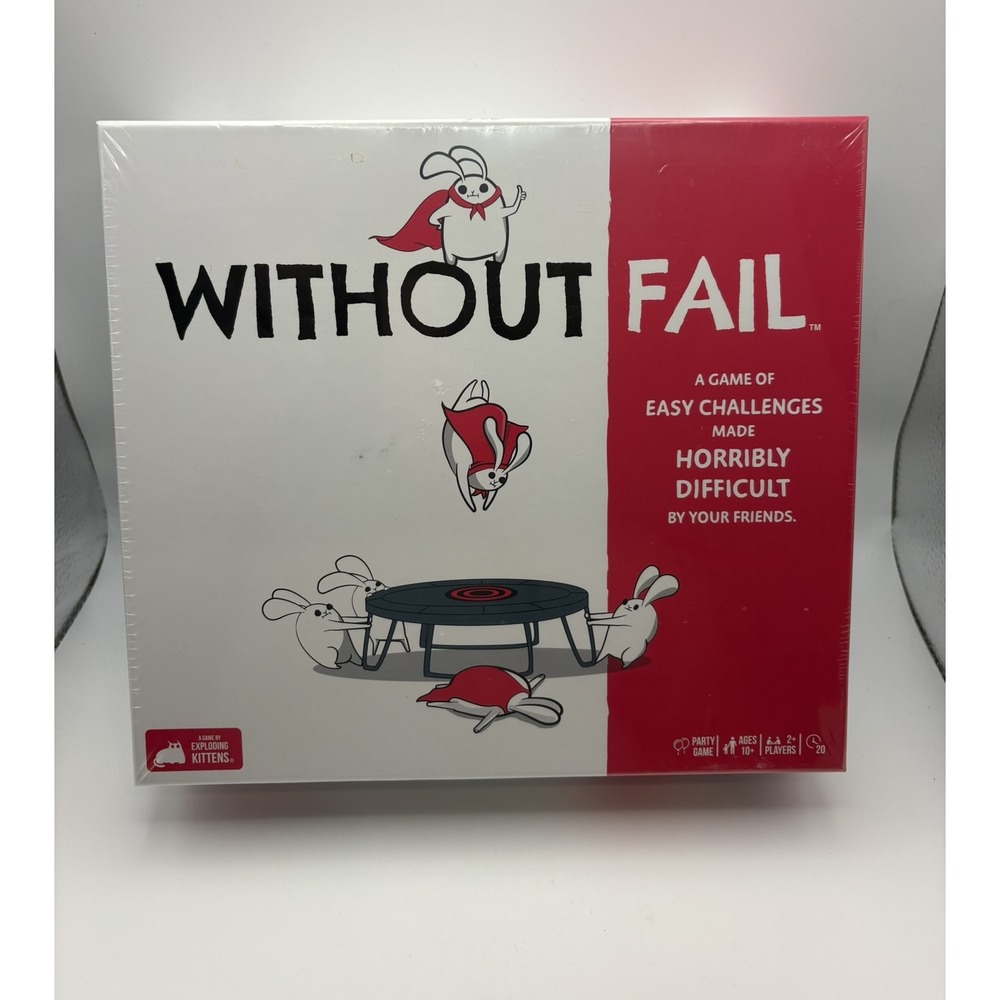 Exploding Kittens Without Fail Party Game New Sealed‎ 2022 Variety Chaotic Tasks